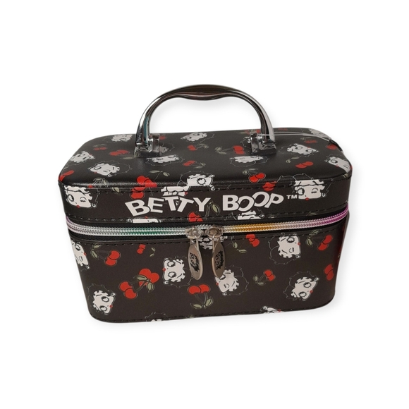 Betty Boop 2pc Cherry Print Tote with Mini Cosmetic Case - Picture 3 of 13